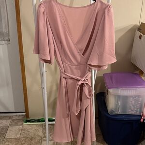 SHEIN Blush Pink Midi Dress